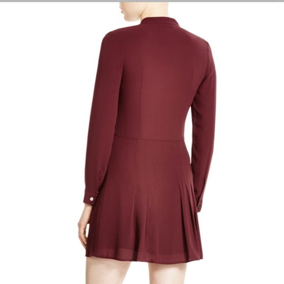 The kooples red pleated shirt dress Clearance